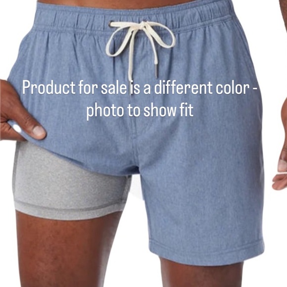 Fair Harbor Men’s The One 8” Inseam Lined Shorts Teal Large Excellent Condition - Picture 5 of 7